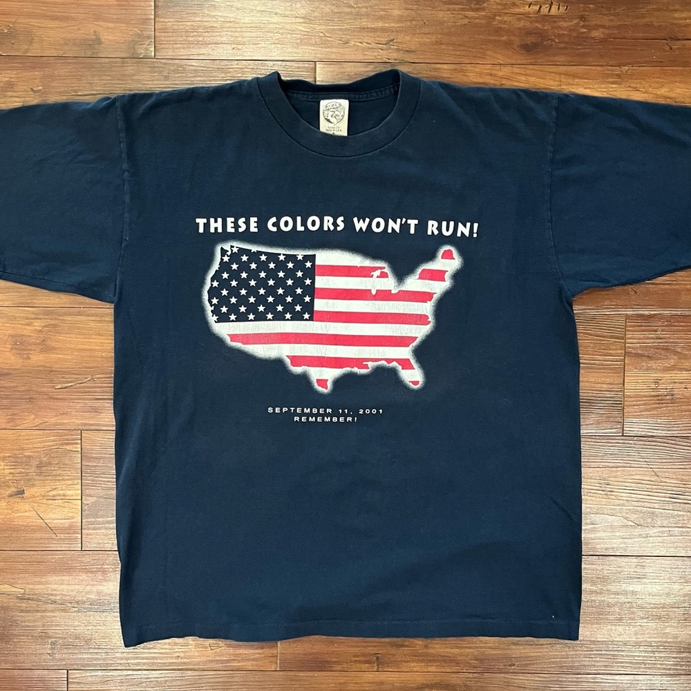 Vintage Single Stitch September 11th Memorial T-shirt Made in USA